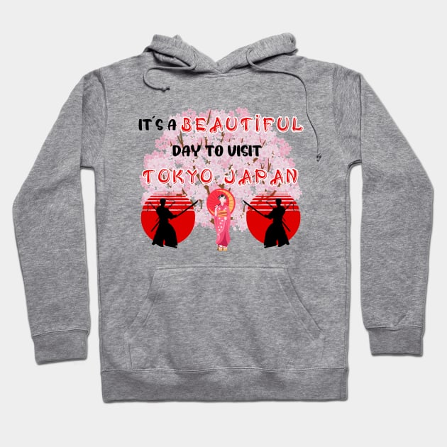 Travel to beautiful Tokyo in Japan. Gift ideas for the travel enthusiast available on t-shirts, stickers, mugs, and phone cases, among other things. Hoodie by Papilio Art